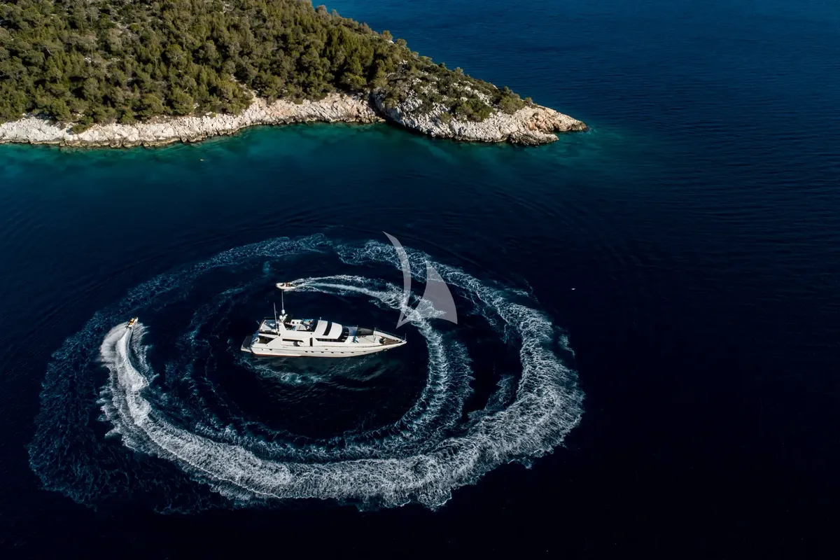 Exterior view of Wish, a Alfamarine 90 yacht at Athens, Greece