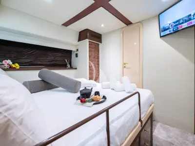 Cabin on Wish, a Alfamarine 90 yacht at Athens, Greece
