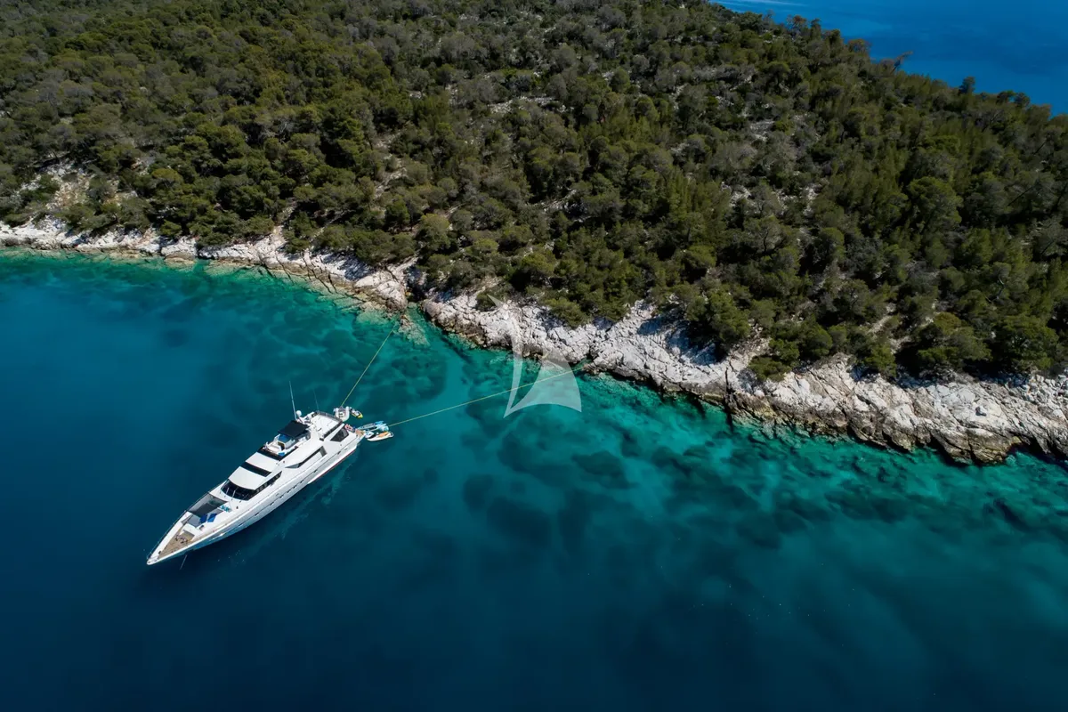 Exterior view of Wish, a Alfamarine 90 yacht at Athens, Greece