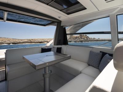 Salon of Polar, a Pershing 50 motorboat at Palma de Mallorca, Spain