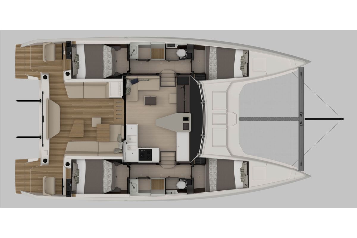 RINASCITA, a Nautitech 44 Open catamaran at es Jonquet, Spain