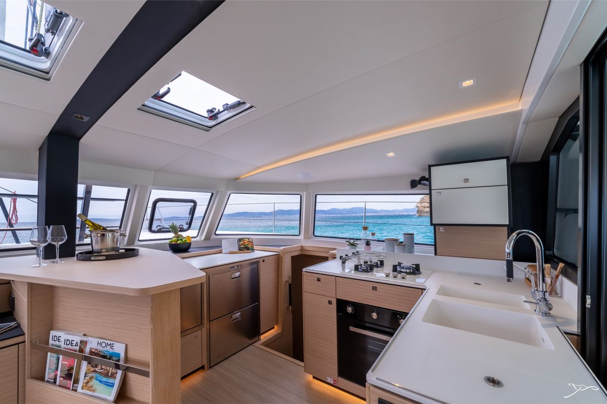 RINASCITA, a Nautitech 44 Open catamaran at es Jonquet, Spain