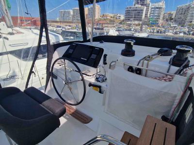 Cockpit of Hanselli, a Lagoon 42 catamaran at Alameda, United States