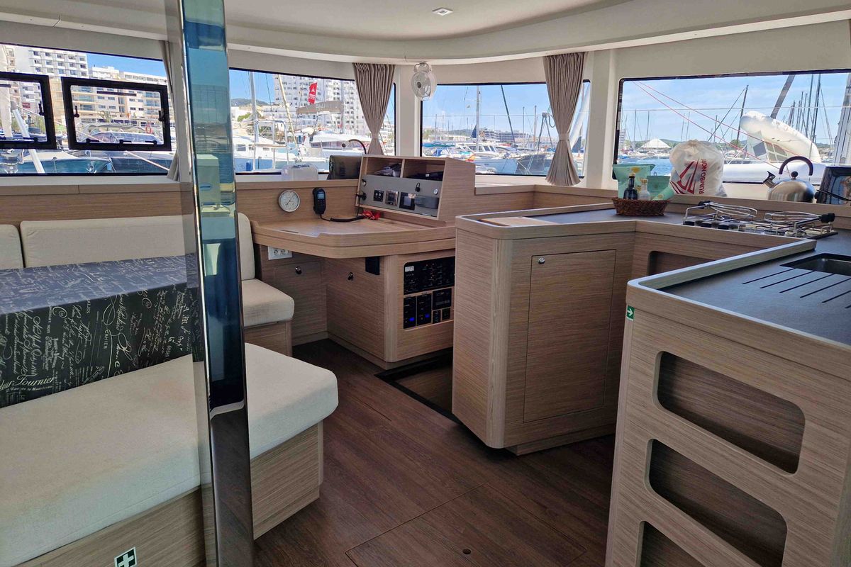 Galley of Hanselli, a Lagoon 42 catamaran at Alameda, United States