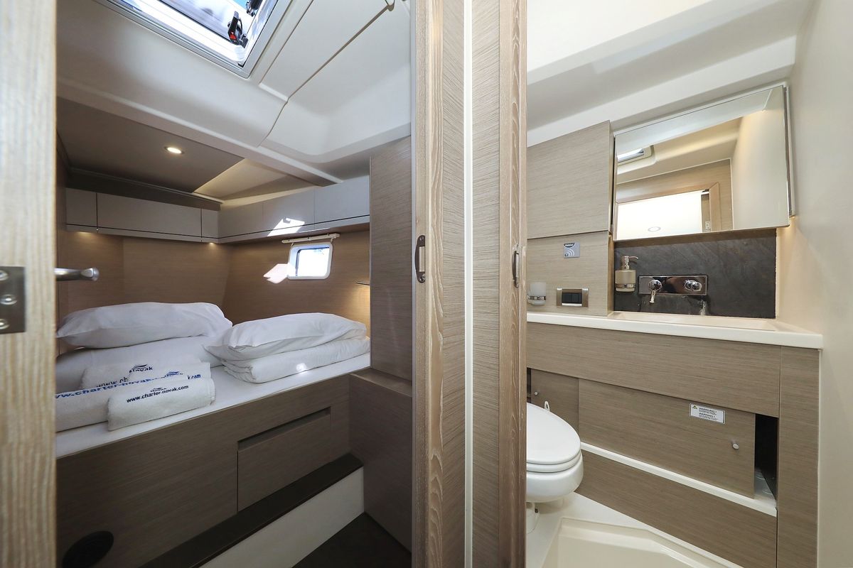 Cabin on Poseidon, a Hanse Yachts Hanse 508 sailboat at Grad Biograd na Moru, Croatia