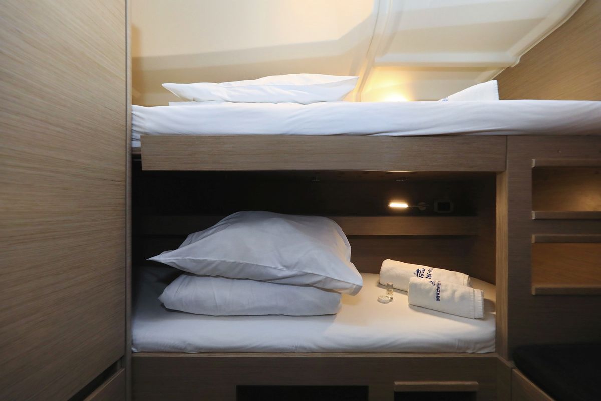 Cabin on Poseidon, a Hanse Yachts Hanse 508 sailboat at Grad Biograd na Moru, Croatia