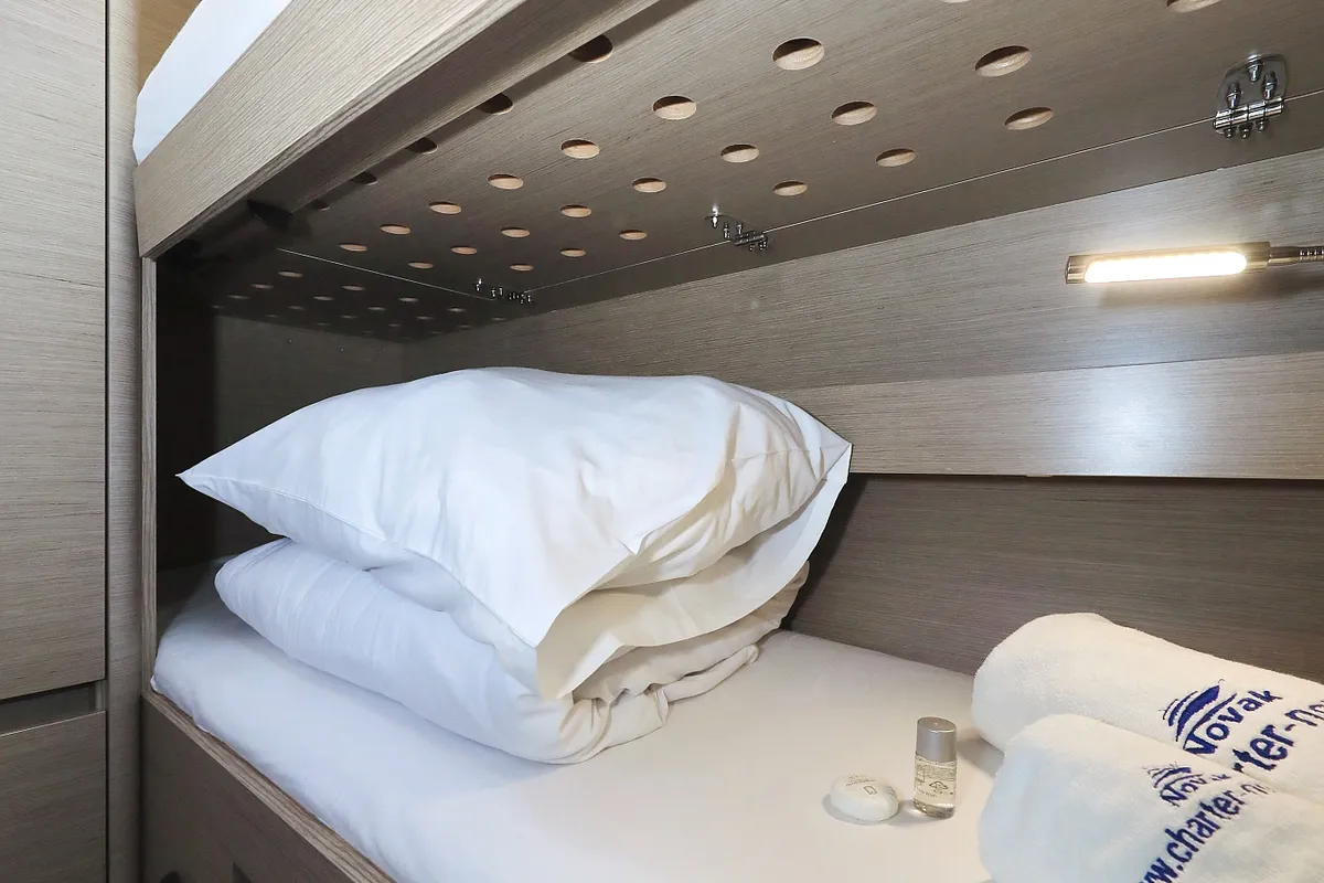 Cabin on Poseidon, a Hanse Yachts Hanse 508 sailboat at Grad Biograd na Moru, Croatia