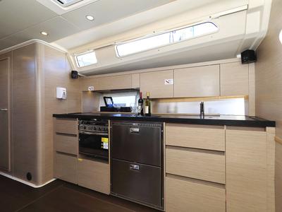 Galley of Poseidon, a Hanse Yachts Hanse 508 sailboat at Grad Biograd na Moru, Croatia