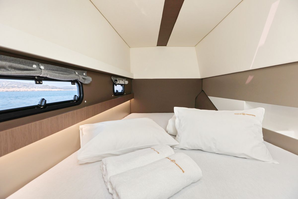 Cabin on Sourire, a Bali 4.1 catamaran at Grad Šibenik, Croatia