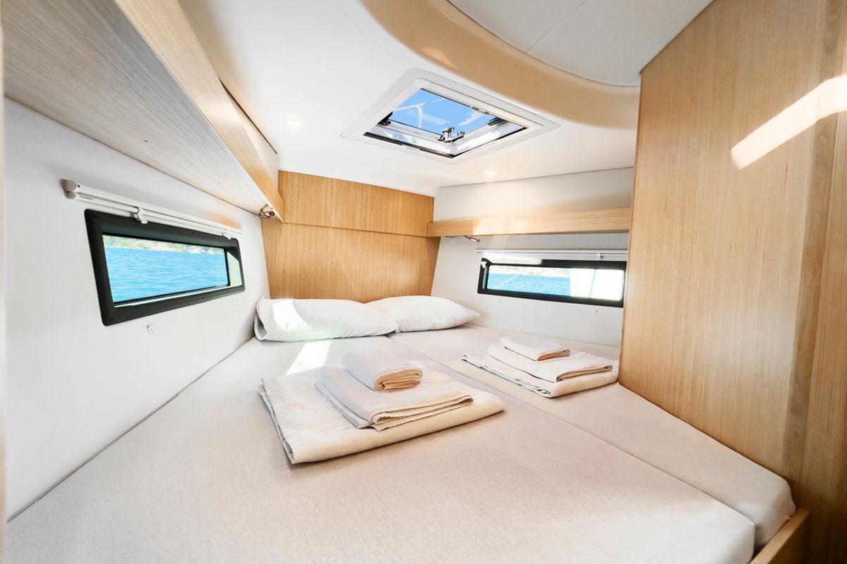 Cabin on Arinna, a Bavaria C38 sailboat at Fethiye, Turkey