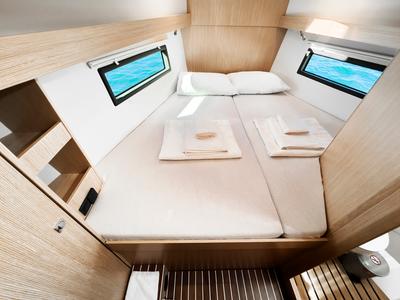 Cabin on Arinna, a Bavaria C38 sailboat at Fethiye, Turkey