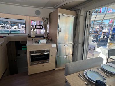Galley of Why Not 22, a Lagoon 38 catamaran at Municipal Unit of Lefkada, Greece