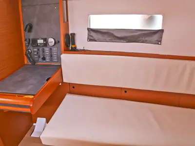 Salon of Dynamene, a Jeanneau Sun Odyssey 349 sailboat at Volos Municipality, Greece