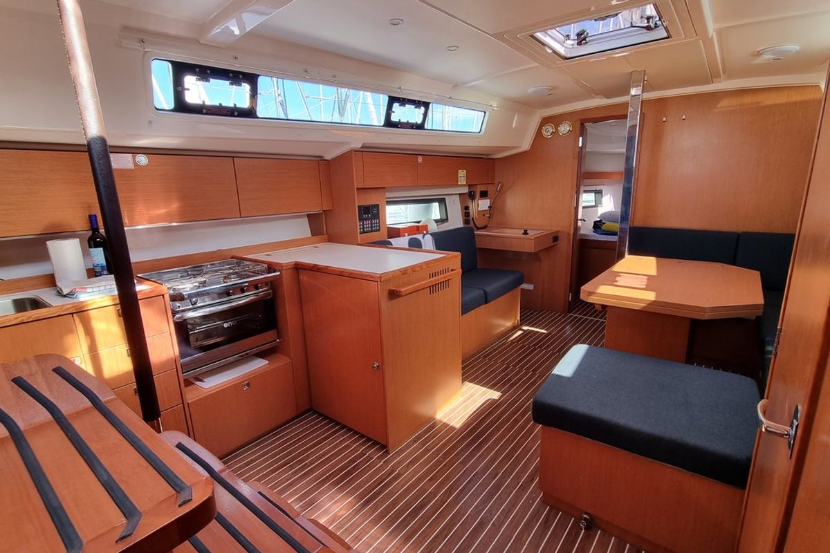 Galley of Quick Point, a Bavaria C42 sailboat at Split, Croatia