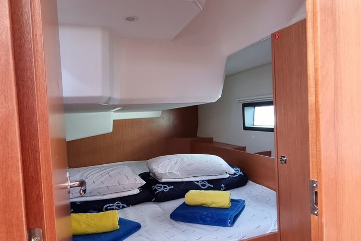 Cabin on Quick Point, a Bavaria C42 sailboat at Split, Croatia