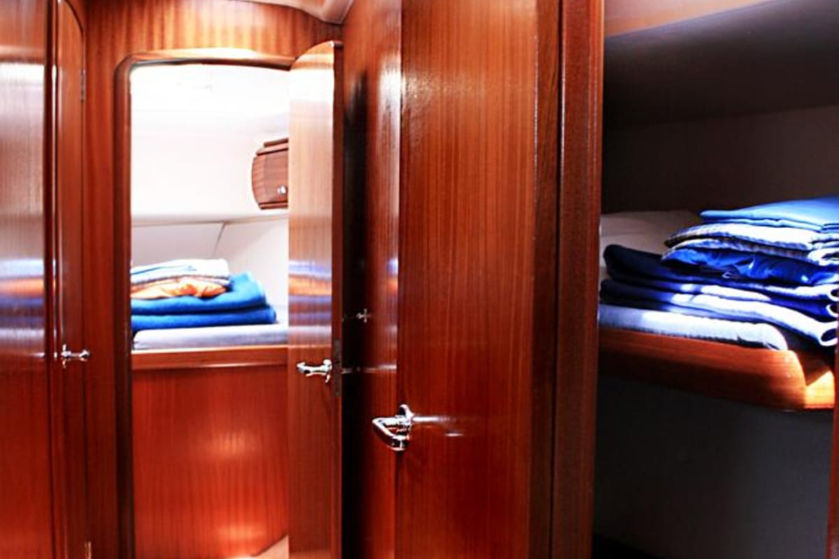 Cabin on Lady Liberty, a Bavaria 49 sailboat at Grad Pula, Croatia