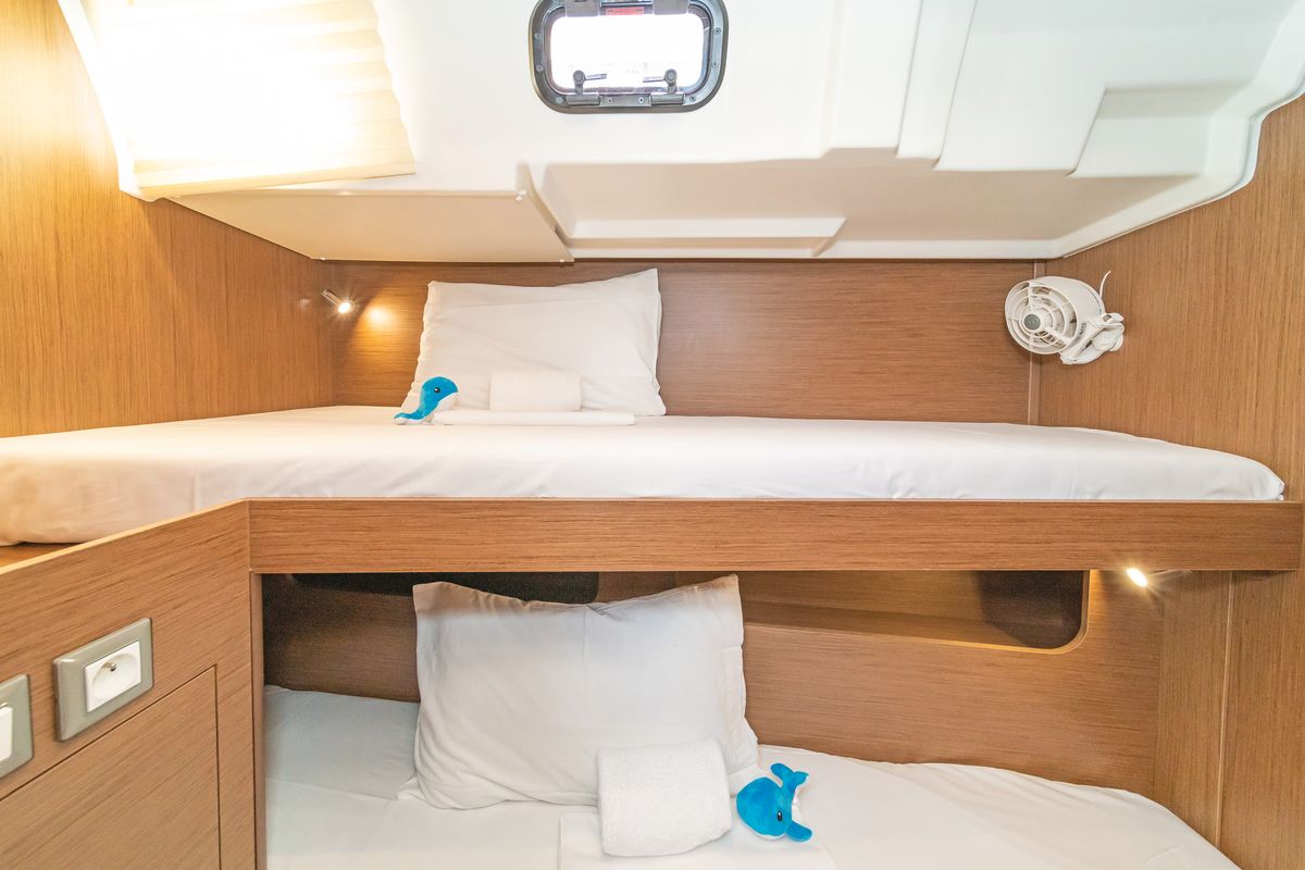 Cabin on First Friendship, a Beneteau Oceanis 51.1 sailboat at Skradin, Croatia
