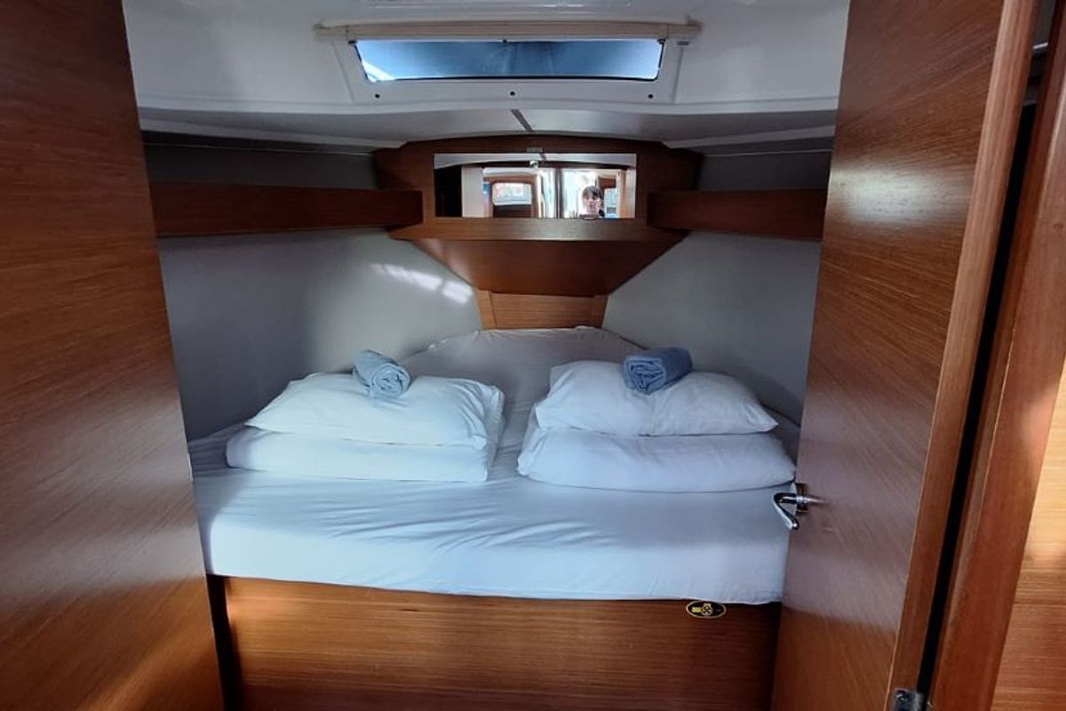 Cabin on Sileb, a Dufour 360 GL sailboat at Grad Šibenik, Croatia