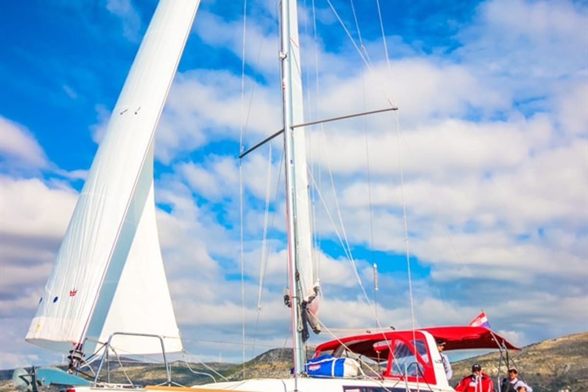 Exterior view of Dalmar, a Beneteau Oceanis 35 sailboat at Općina Medulin, Croatia
