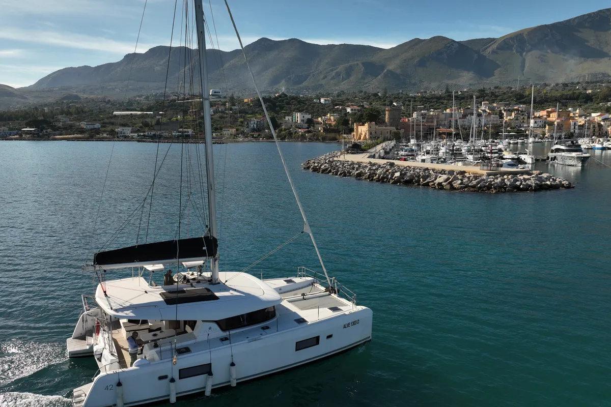 Boreas, a Lagoon Lagoon 42 catamaran at Trapani, Italy