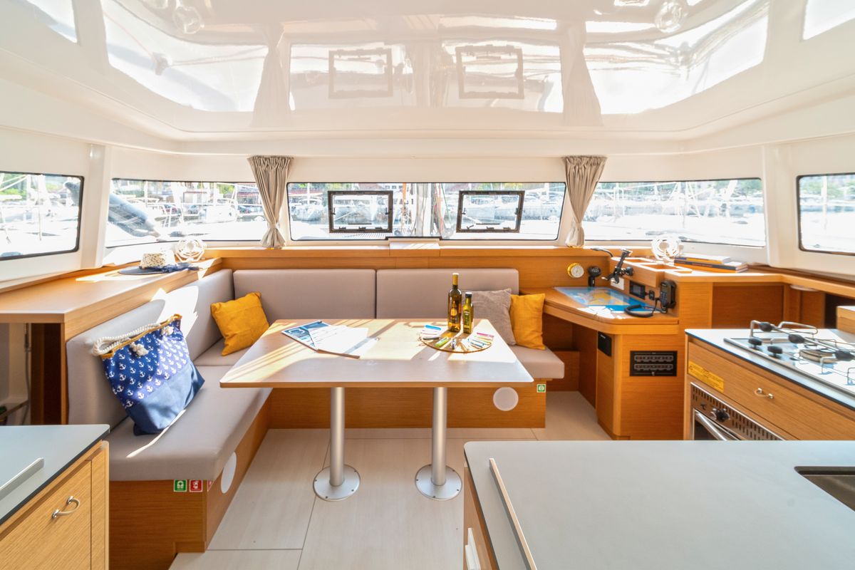 Salon of First Sight, a Excess 11 catamaran at Skradin, Croatia