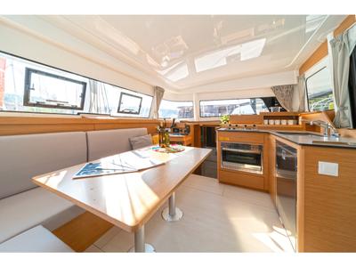 Galley of First Sight, a Excess 11 catamaran at Skradin, Croatia