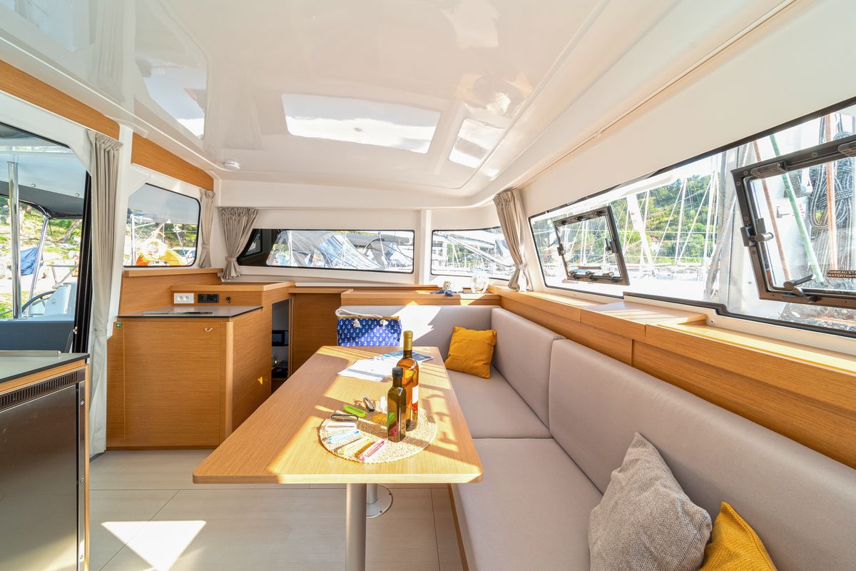 Salon of First Sight, a Excess 11 catamaran at Skradin, Croatia