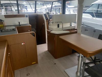 Salon of Fritz, a Beneteau Swift Trawler 35 motorboat at Grad Pula, Croatia