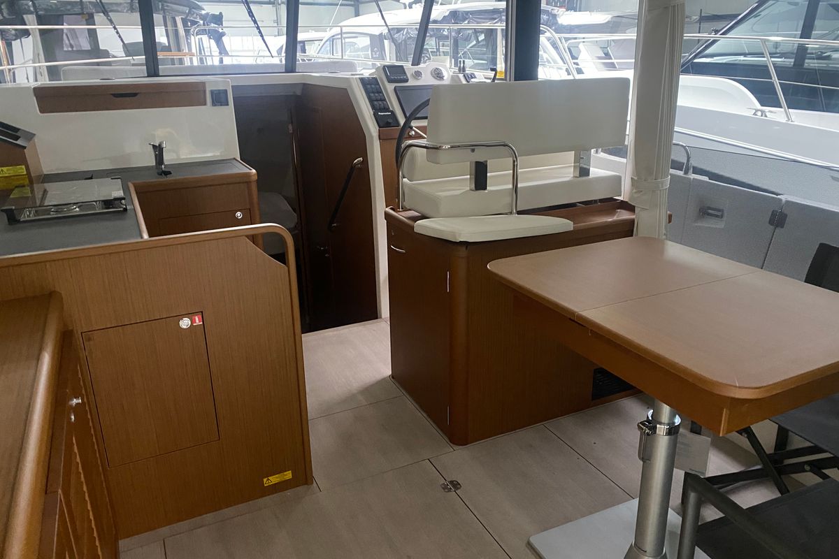 Salon of Fritz, a Beneteau Swift Trawler 35 motorboat at Grad Pula, Croatia