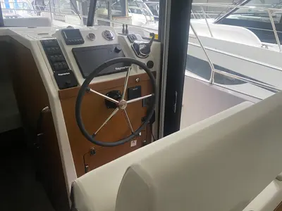 Cockpit of Fritz, a Beneteau Swift Trawler 35 motorboat at Grad Pula, Croatia