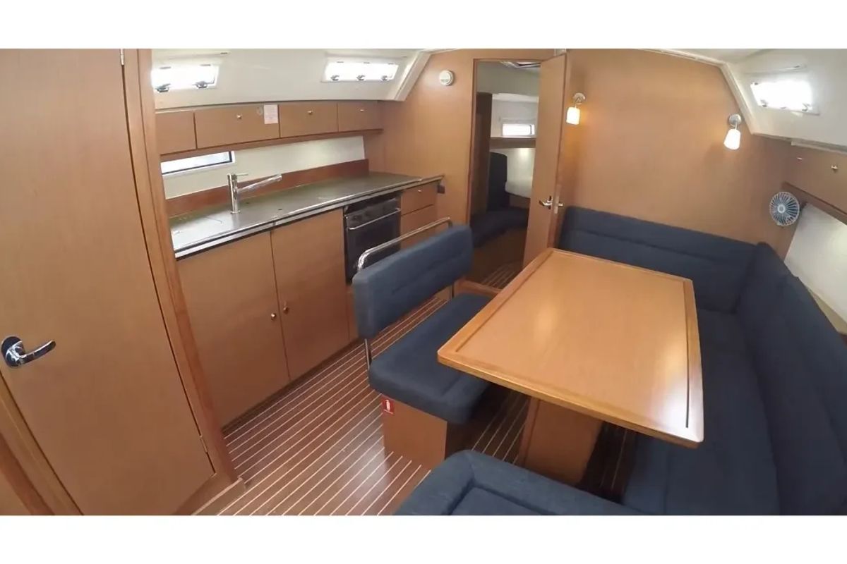 Galley of Vasiliki, a Bavaria 40 sailboat at Municipal Unit of Lefkada, Greece