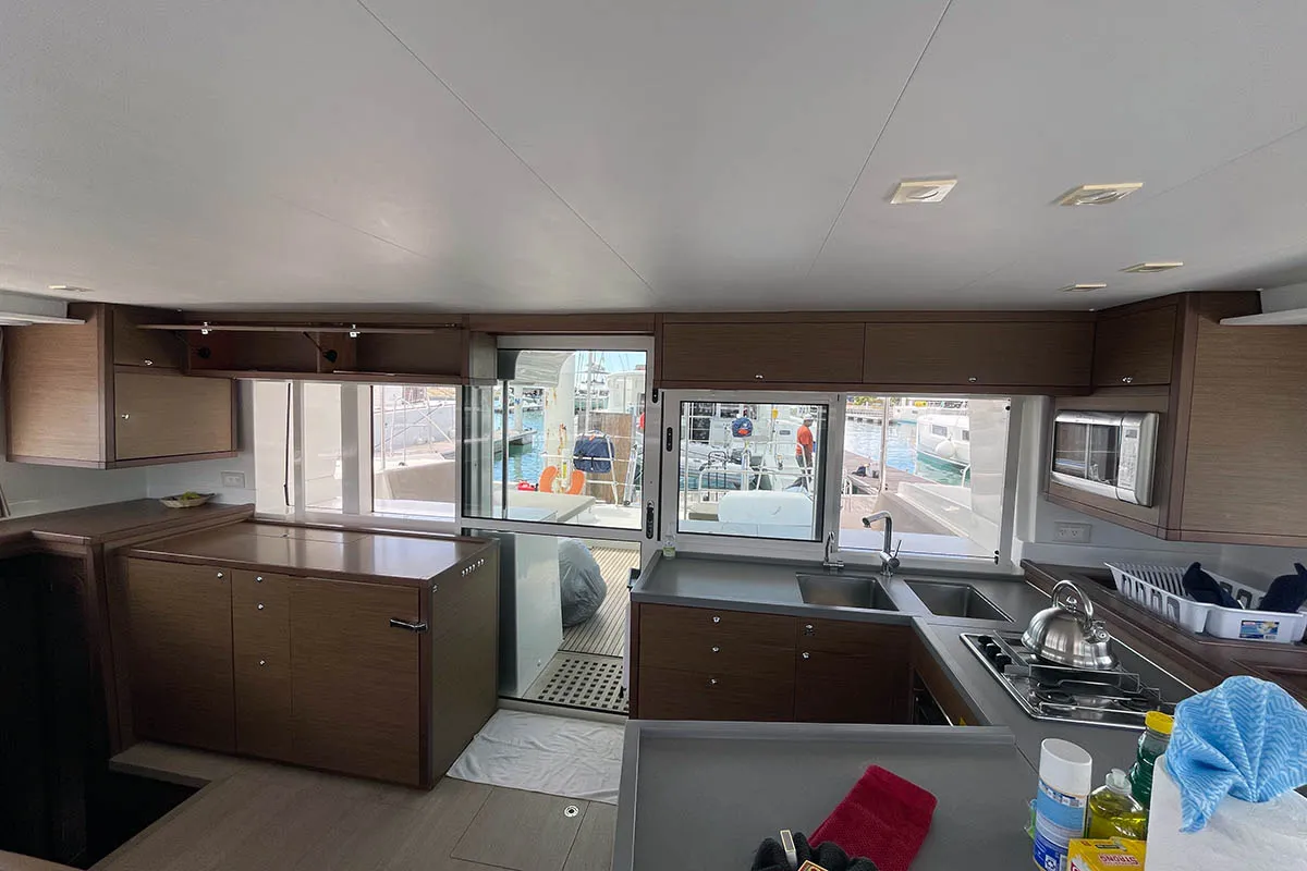 Galley of Summer, a Lagoon 450 F catamaran at Road Town, British Virgin Islands