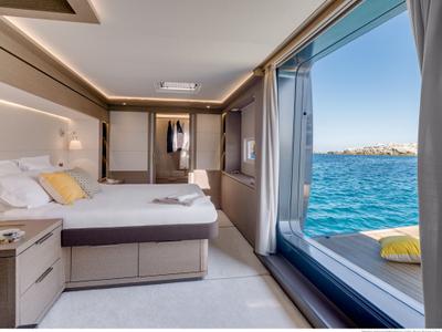 Cabin on La Desirade, a Lagoon Seventy 7 catamaran at Bonifacio / Bunifaziu, France