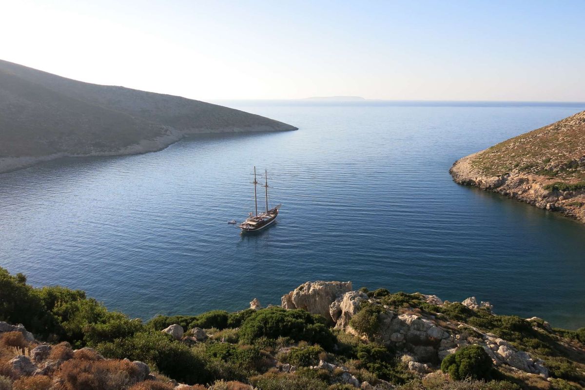 Exterior view of Matina, a Gulet Motor sailer yacht at Athens, Greece