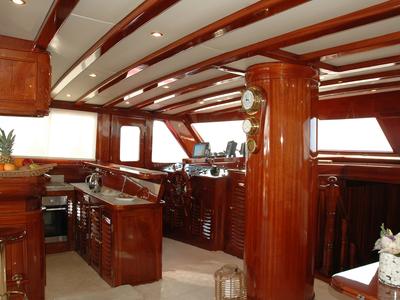 Galley of Matina, a Gulet Motor sailer yacht at Athens, Greece