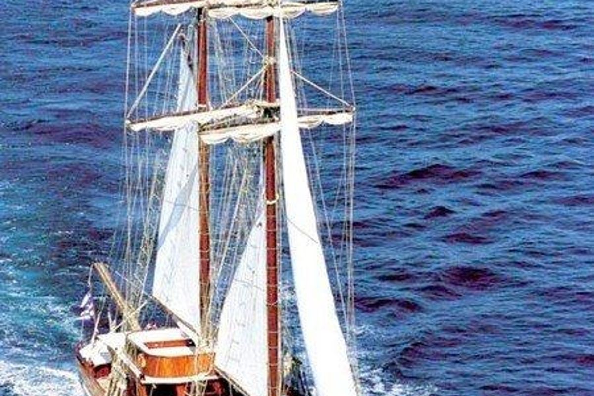 Exterior view of Matina, a Gulet Motor sailer yacht at Athens, Greece