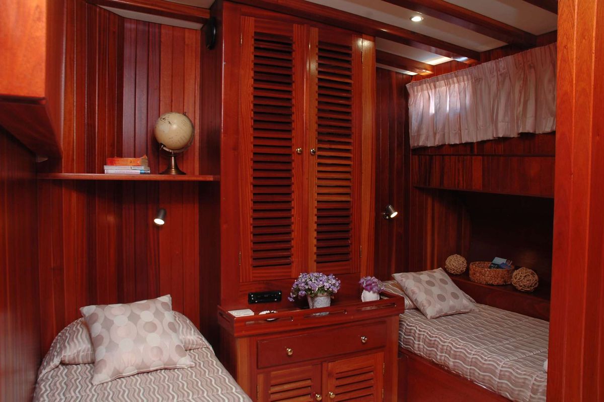Cabin on Matina, a Gulet Motor sailer yacht at Athens, Greece
