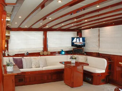 Salon of Matina, a Gulet Motor sailer yacht at Athens, Greece