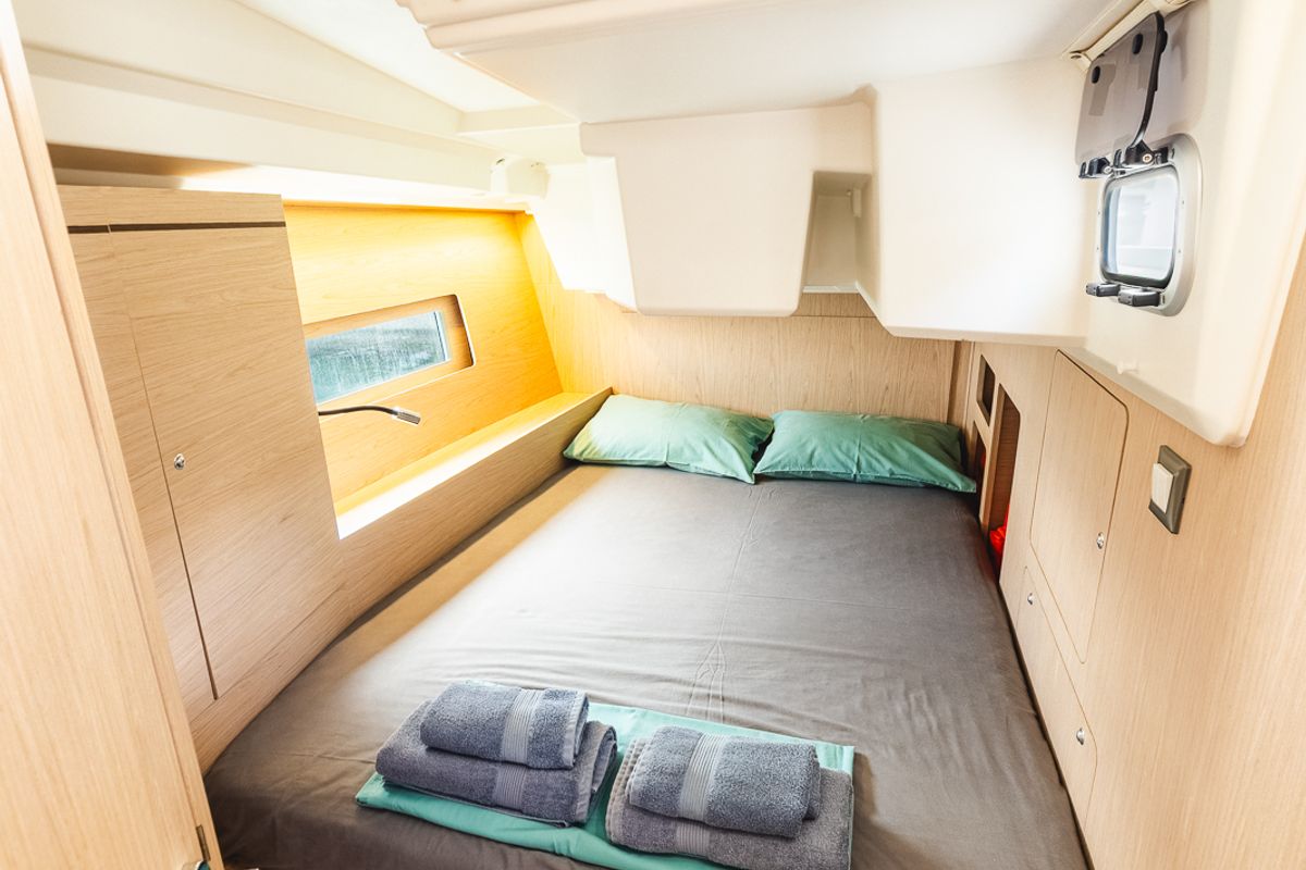 Cabin on Ellaida, a Beneteau Oceanis 46.1 sailboat at Municipal Unit of Lefkada, Greece