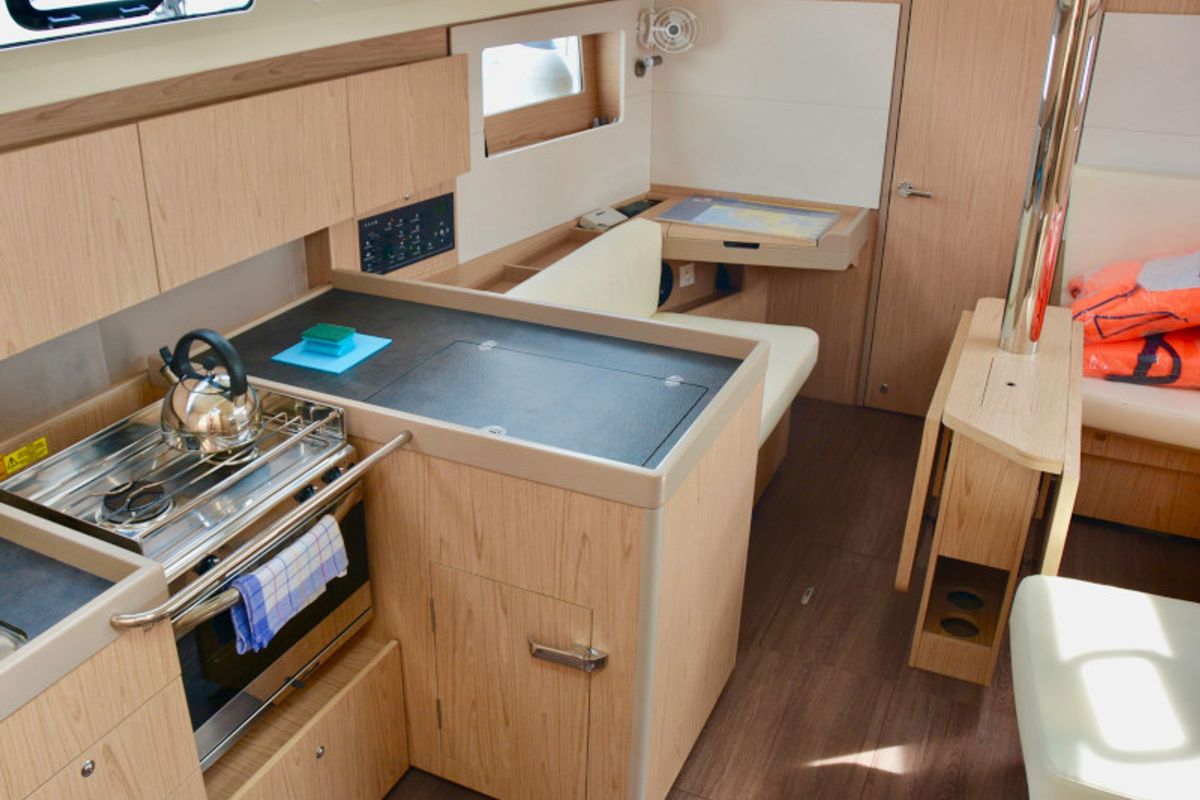 Galley of Honey, a Beneteau Oceanis 41.1 sailboat at Općina Sukošan, Croatia