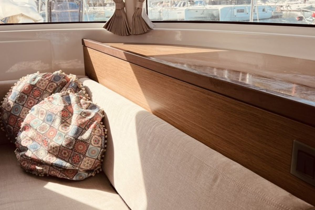 Salon of Our Dream, a Lagoon 46 catamaran at Preveza, Greece