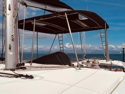 Deck of Our Dream, a Lagoon 46 catamaran at Preveza, Greece