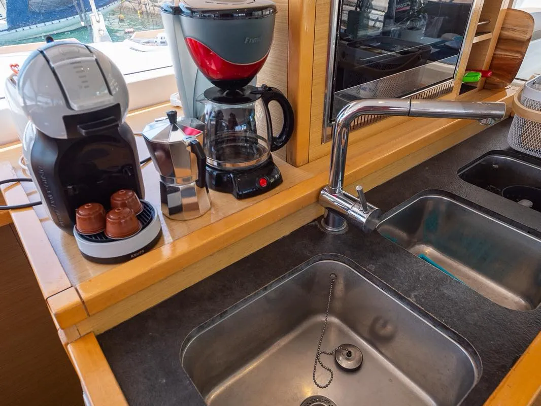 Galley of Astro, a Lagoon 400 S2 catamaran at Volos Municipality, Greece
