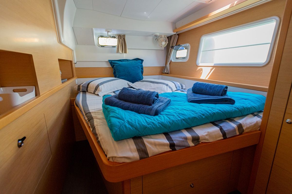 Cabin on Astro, a Lagoon 400 S2 catamaran at Volos Municipality, Greece