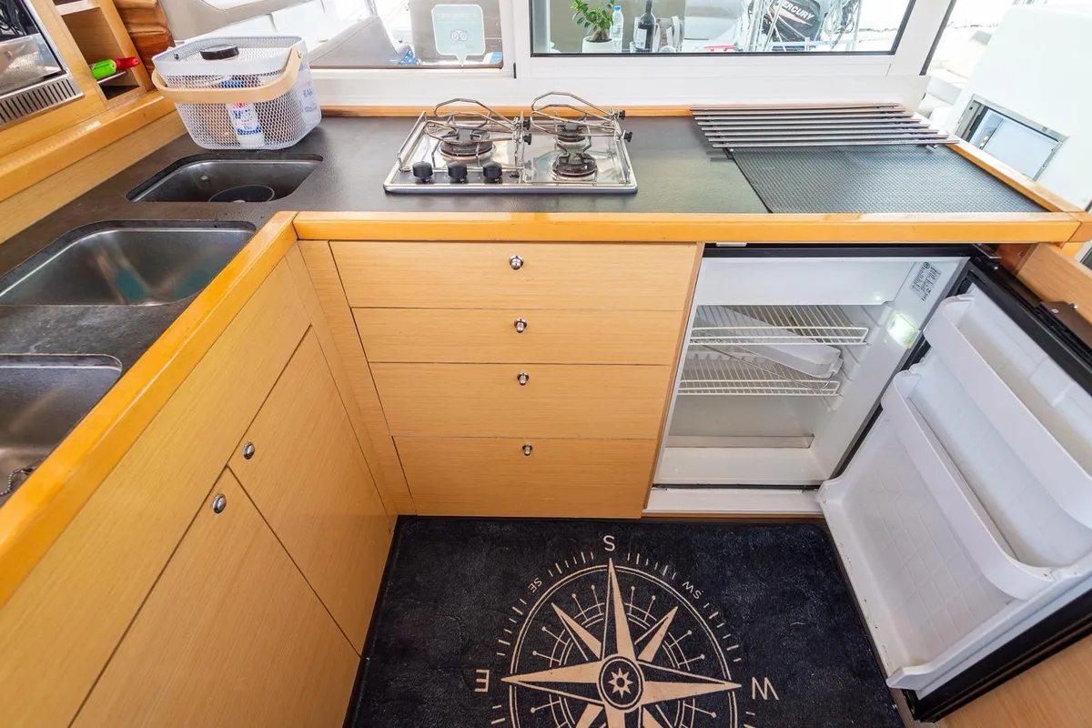 Galley of Astro, a Lagoon 400 S2 catamaran at Volos Municipality, Greece