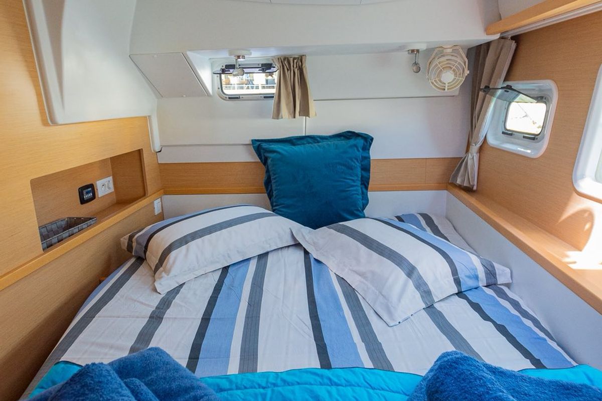 Cabin on Astro, a Lagoon 400 S2 catamaran at Volos Municipality, Greece