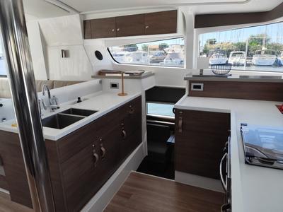 Galley of FIMA, a Bali 4.2 catamaran at Hyères, France