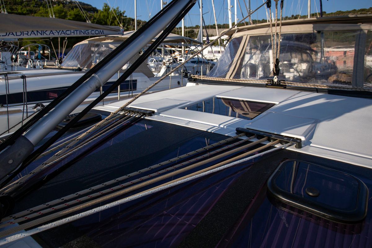 Exterior view of Sea Cloud 1, a Dufour 430 GL sailboat at Grad Pula, Croatia