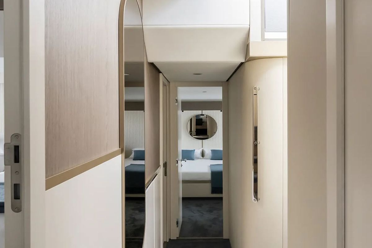 Cabin on Amparito XIII, a Azimut Magellano 60 yacht at Lavreotiki Municipal Unit, Greece