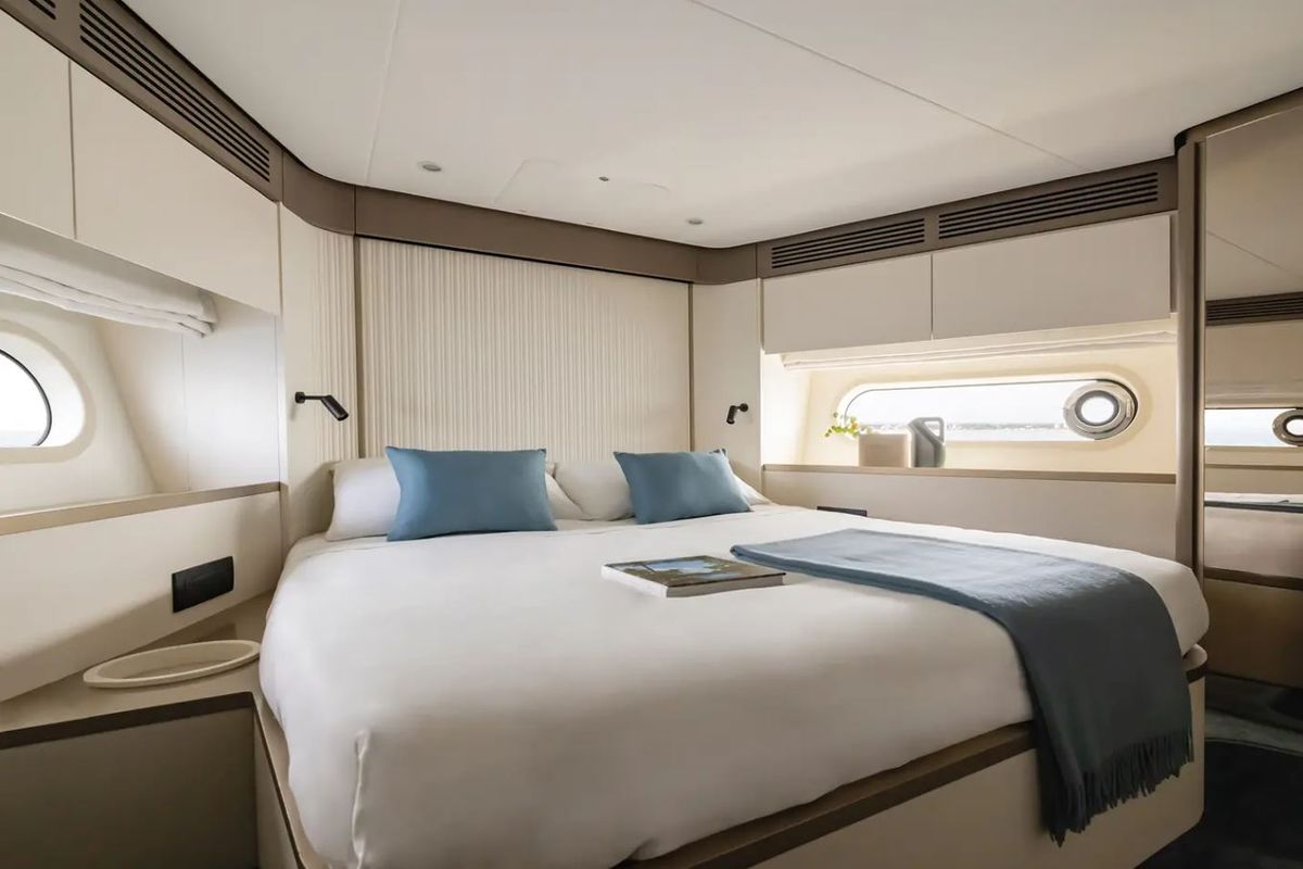 Cabin on Amparito XIII, a Azimut Magellano 60 yacht at Lavreotiki Municipal Unit, Greece